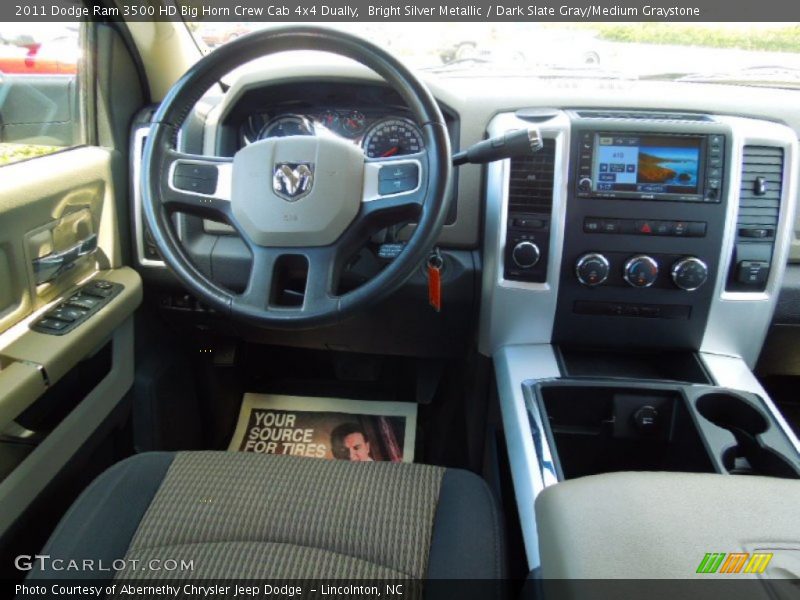 Bright Silver Metallic / Dark Slate Gray/Medium Graystone 2011 Dodge Ram 3500 HD Big Horn Crew Cab 4x4 Dually