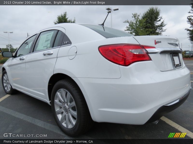 Bright White / Black/Light Frost Beige 2013 Chrysler 200 Limited Sedan
