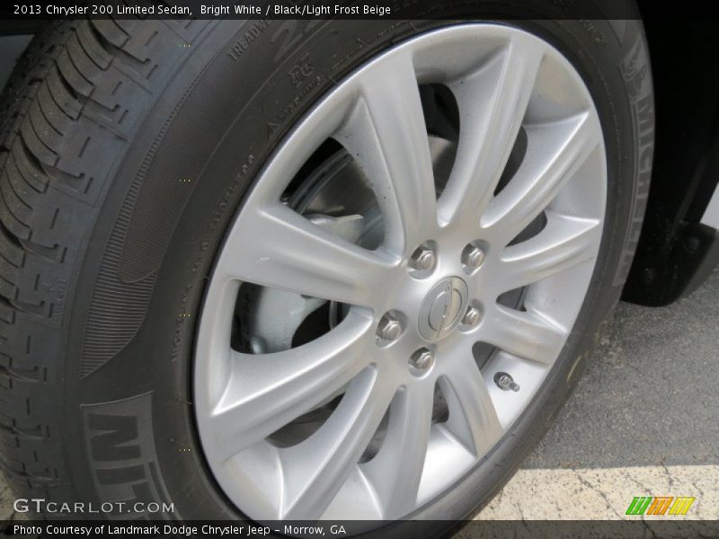 Bright White / Black/Light Frost Beige 2013 Chrysler 200 Limited Sedan