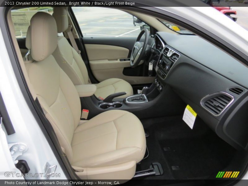Bright White / Black/Light Frost Beige 2013 Chrysler 200 Limited Sedan