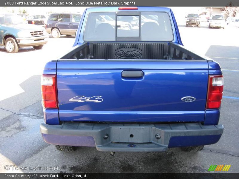 Sonic Blue Metallic / Dark Graphite 2003 Ford Ranger Edge SuperCab 4x4