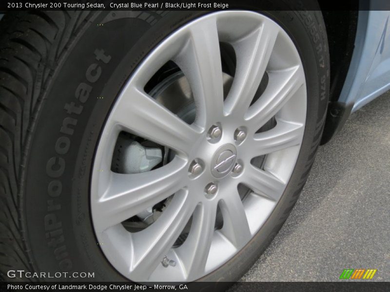 Crystal Blue Pearl / Black/Light Frost Beige 2013 Chrysler 200 Touring Sedan