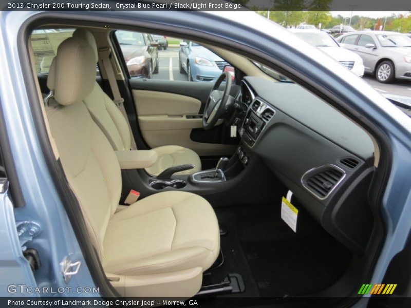 Crystal Blue Pearl / Black/Light Frost Beige 2013 Chrysler 200 Touring Sedan