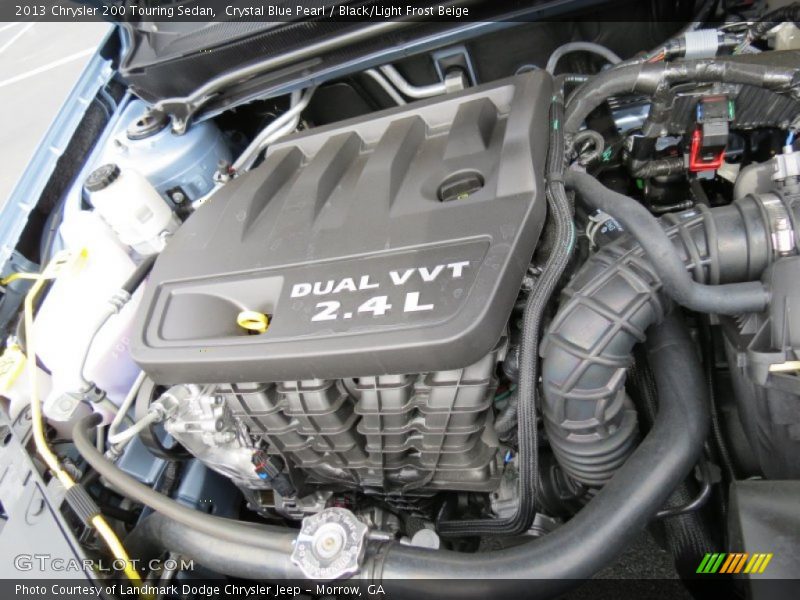 Crystal Blue Pearl / Black/Light Frost Beige 2013 Chrysler 200 Touring Sedan
