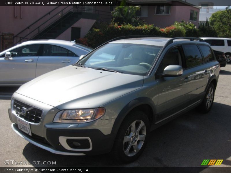 Willow Green Metallic / Sandstone Beige 2008 Volvo XC70 AWD