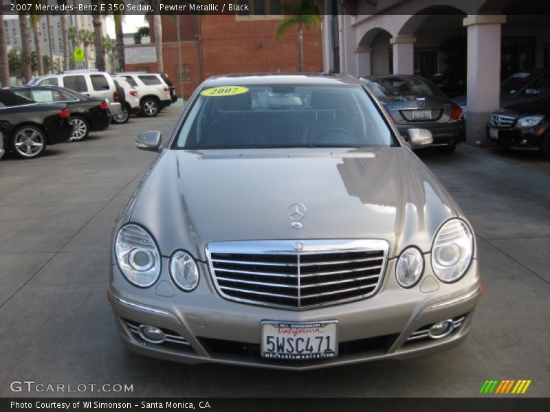Pewter Metallic / Black 2007 Mercedes-Benz E 350 Sedan