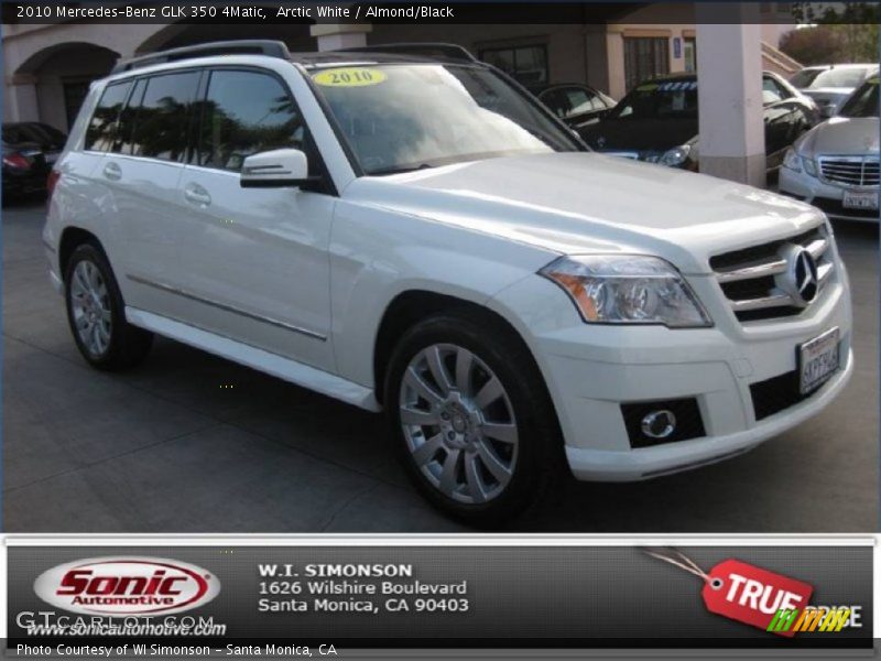 Arctic White / Almond/Black 2010 Mercedes-Benz GLK 350 4Matic