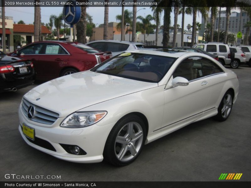 Diamond White Metallic / Cashmere/Savanna 2009 Mercedes-Benz CL 550 4Matic