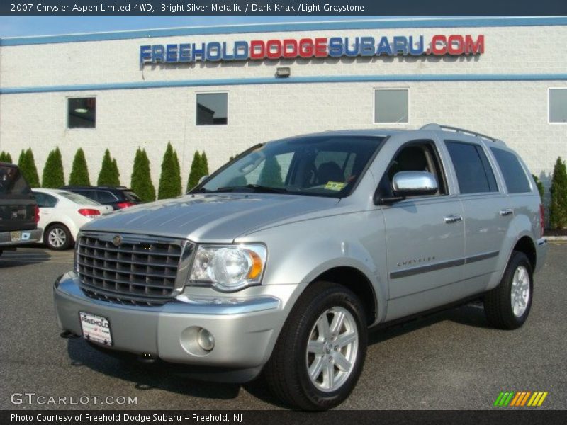 Bright Silver Metallic / Dark Khaki/Light Graystone 2007 Chrysler Aspen Limited 4WD