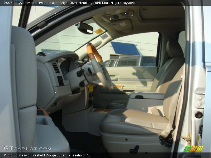 Bright Silver Metallic / Dark Khaki/Light Graystone 2007 Chrysler Aspen Limited 4WD