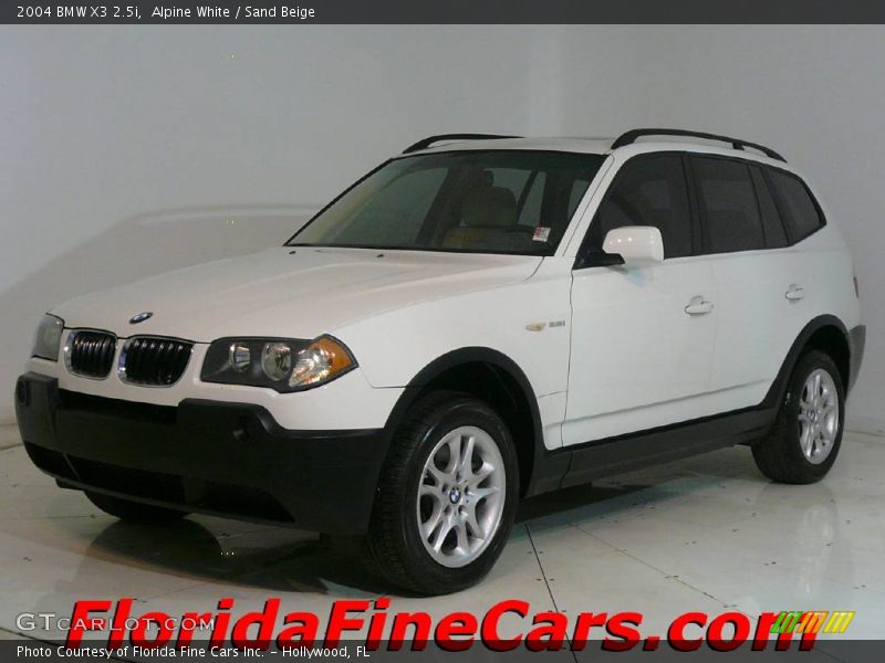 Alpine White / Sand Beige 2004 BMW X3 2.5i