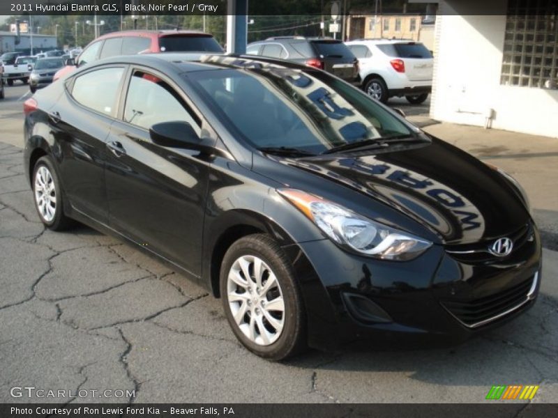 Black Noir Pearl / Gray 2011 Hyundai Elantra GLS