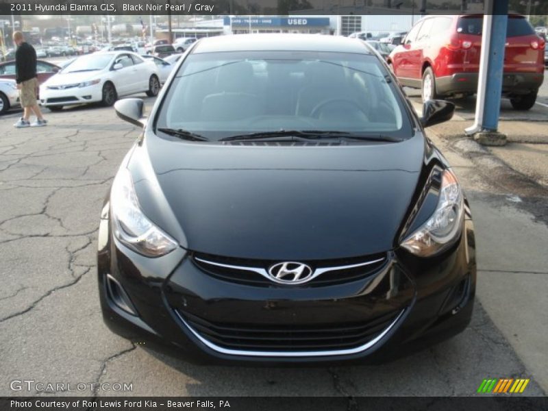 Black Noir Pearl / Gray 2011 Hyundai Elantra GLS