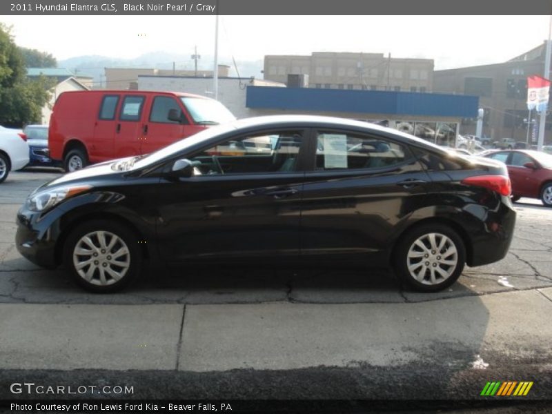 Black Noir Pearl / Gray 2011 Hyundai Elantra GLS