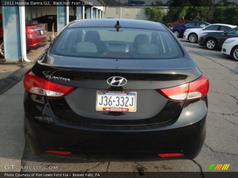 Black Noir Pearl / Gray 2011 Hyundai Elantra GLS