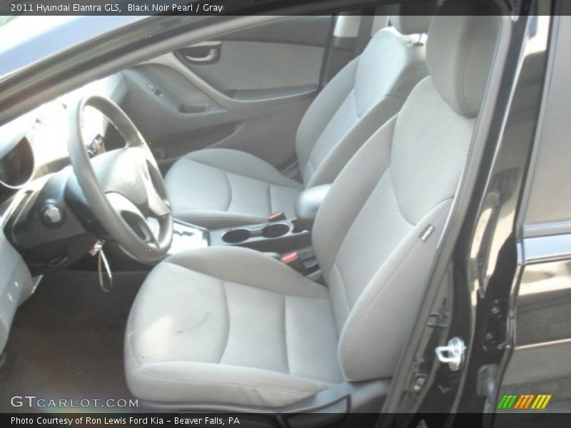 Black Noir Pearl / Gray 2011 Hyundai Elantra GLS