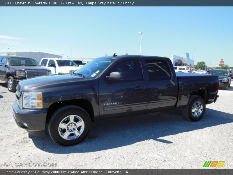 Taupe Gray Metallic / Ebony 2010 Chevrolet Silverado 1500 LTZ Crew Cab