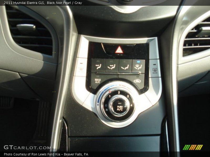 Black Noir Pearl / Gray 2011 Hyundai Elantra GLS