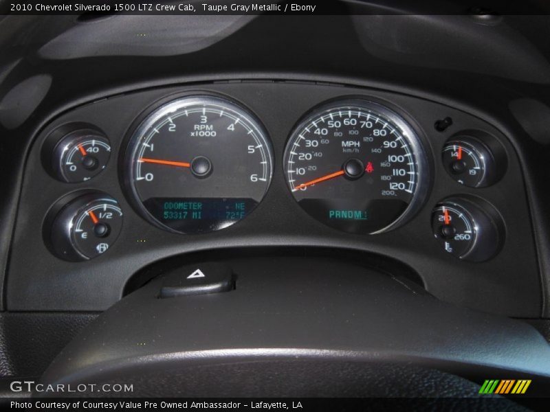 Taupe Gray Metallic / Ebony 2010 Chevrolet Silverado 1500 LTZ Crew Cab