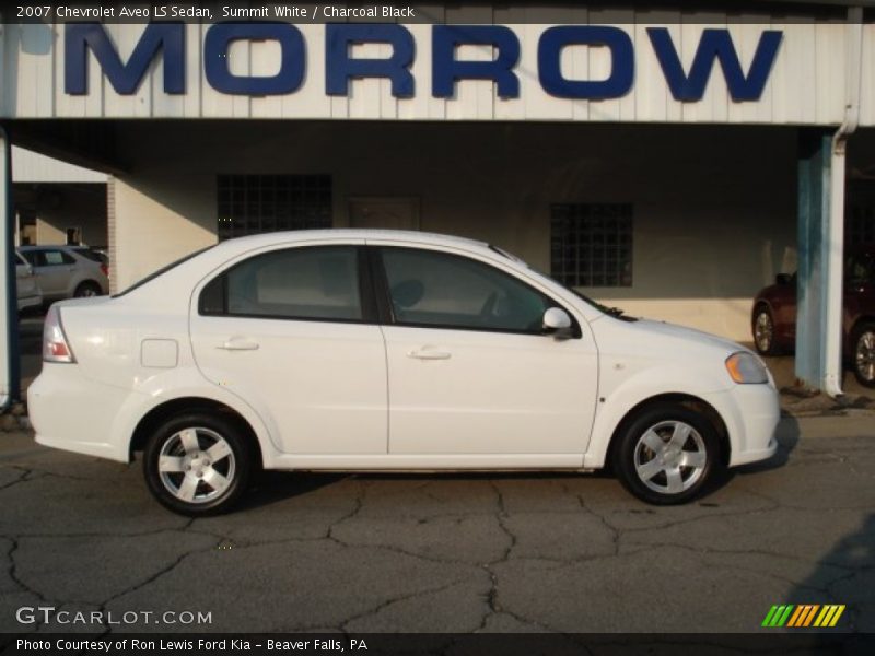 Summit White / Charcoal Black 2007 Chevrolet Aveo LS Sedan