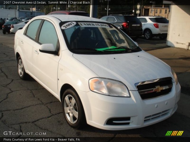 Summit White / Charcoal Black 2007 Chevrolet Aveo LS Sedan
