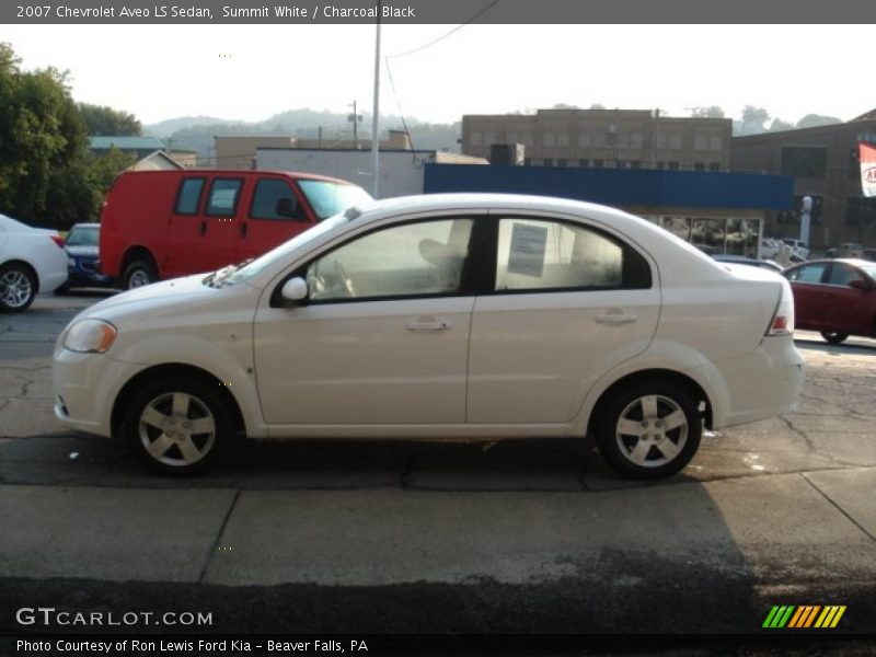 Summit White / Charcoal Black 2007 Chevrolet Aveo LS Sedan