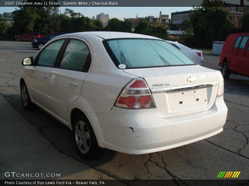 Summit White / Charcoal Black 2007 Chevrolet Aveo LS Sedan