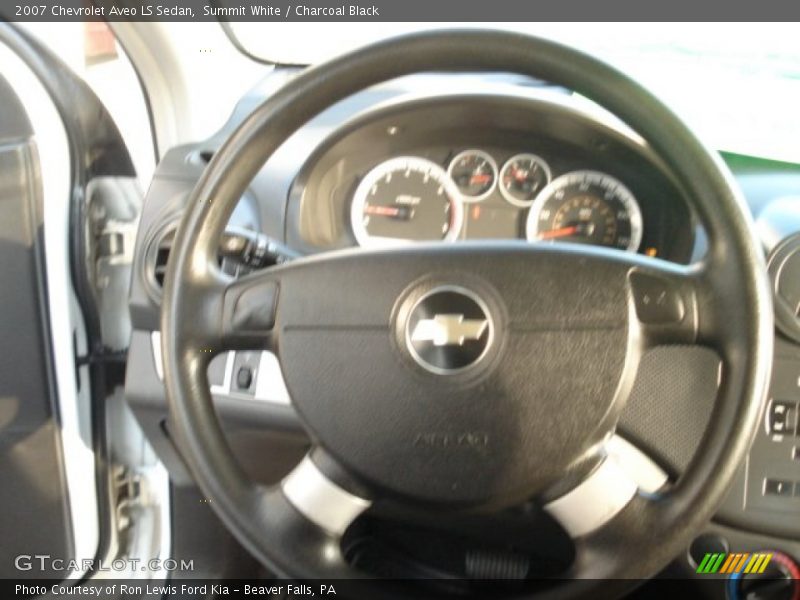 Summit White / Charcoal Black 2007 Chevrolet Aveo LS Sedan
