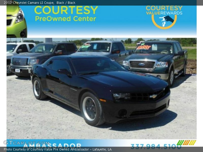 Black / Black 2012 Chevrolet Camaro LS Coupe