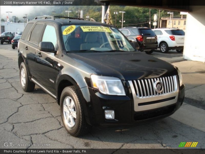 Black / Stone 2008 Mercury Mariner V6 4WD