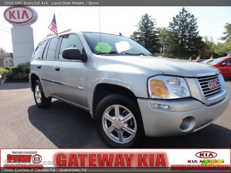 Liquid Silver Metallic / Ebony 2008 GMC Envoy SLE 4x4