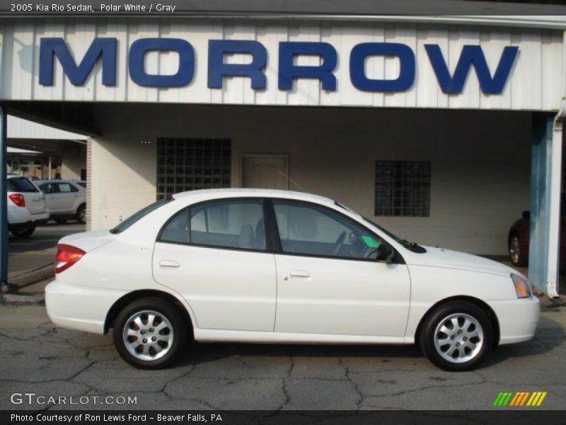 Polar White / Gray 2005 Kia Rio Sedan