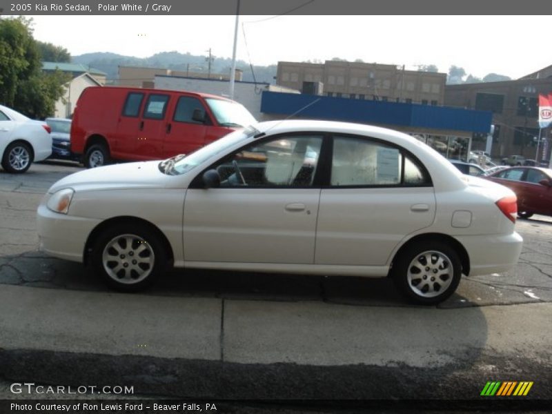 Polar White / Gray 2005 Kia Rio Sedan