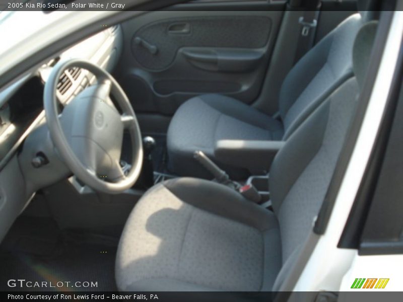 Polar White / Gray 2005 Kia Rio Sedan