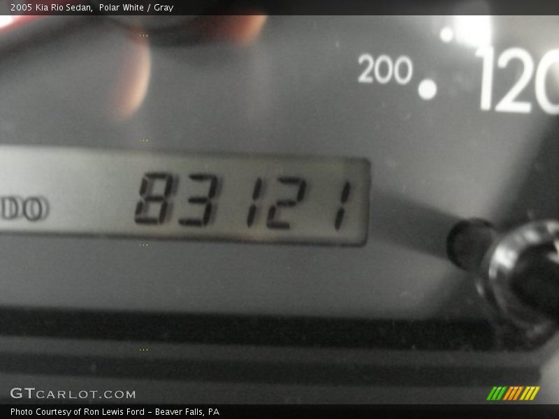 Polar White / Gray 2005 Kia Rio Sedan