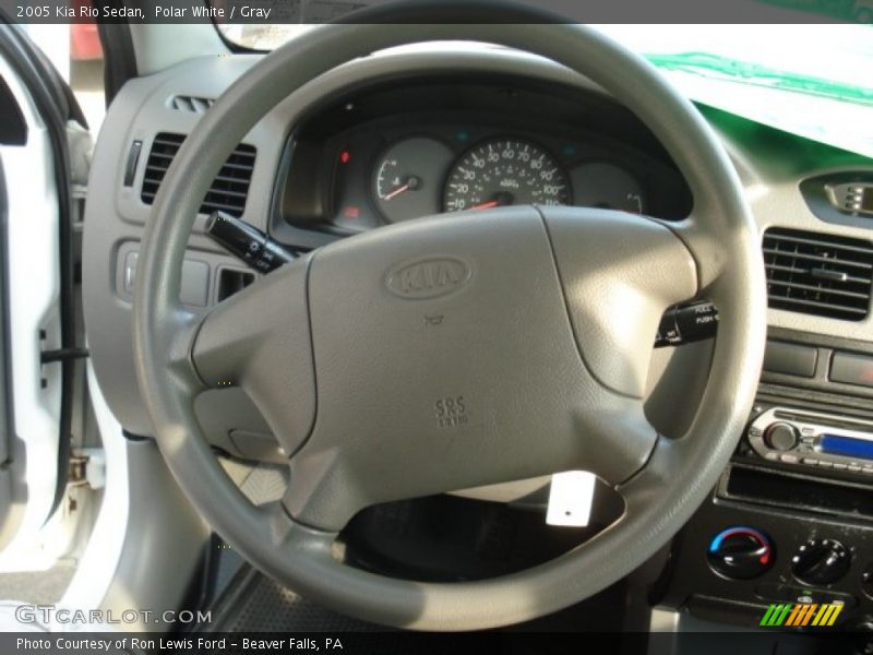 Polar White / Gray 2005 Kia Rio Sedan