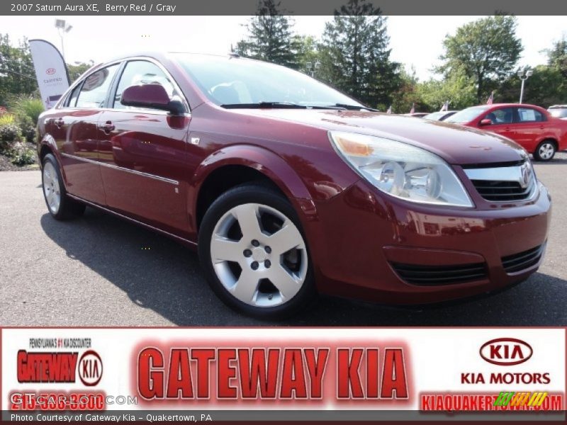Berry Red / Gray 2007 Saturn Aura XE