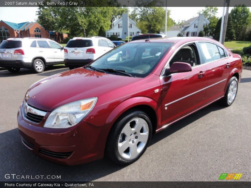 Berry Red / Gray 2007 Saturn Aura XE