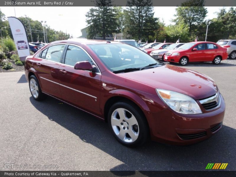 Berry Red / Gray 2007 Saturn Aura XE