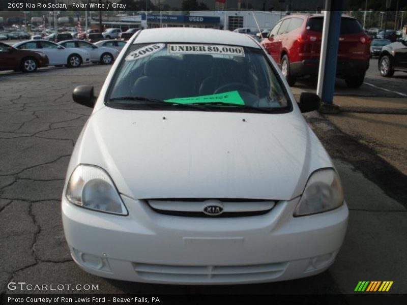 Polar White / Gray 2005 Kia Rio Sedan