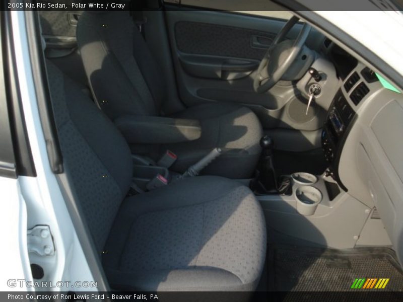 Polar White / Gray 2005 Kia Rio Sedan