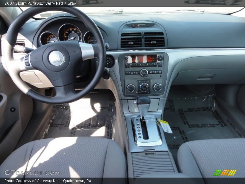 Berry Red / Gray 2007 Saturn Aura XE