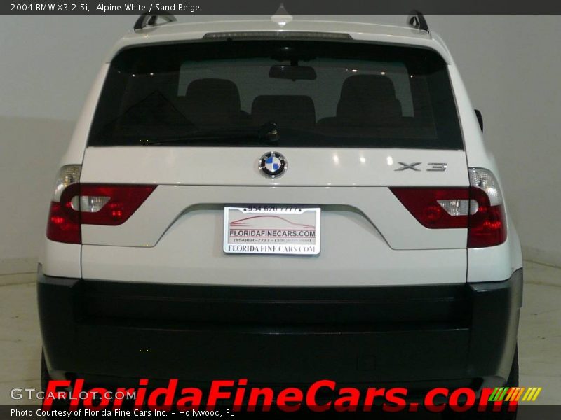 Alpine White / Sand Beige 2004 BMW X3 2.5i