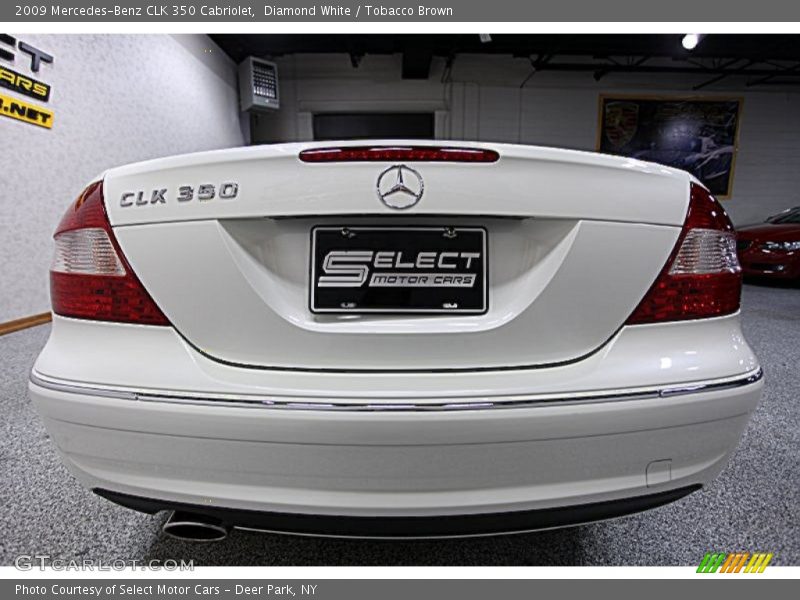 Diamond White / Tobacco Brown 2009 Mercedes-Benz CLK 350 Cabriolet