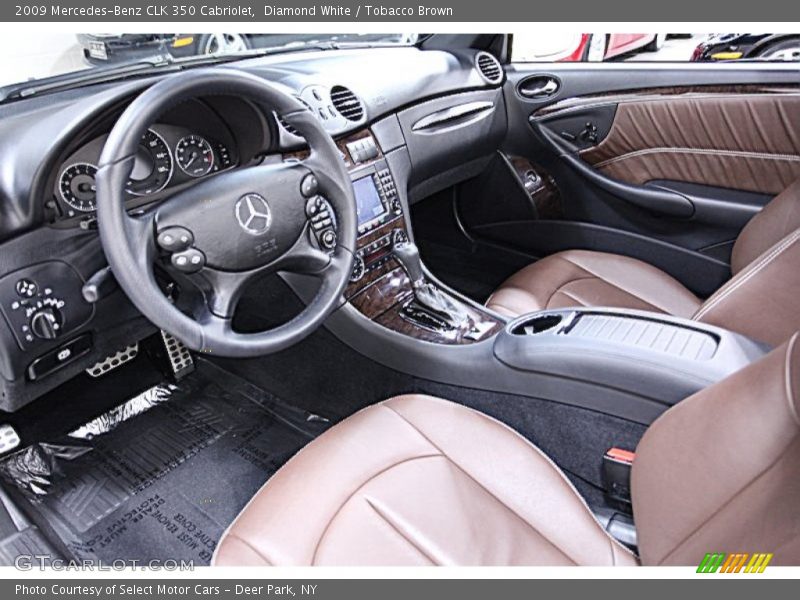 Diamond White / Tobacco Brown 2009 Mercedes-Benz CLK 350 Cabriolet