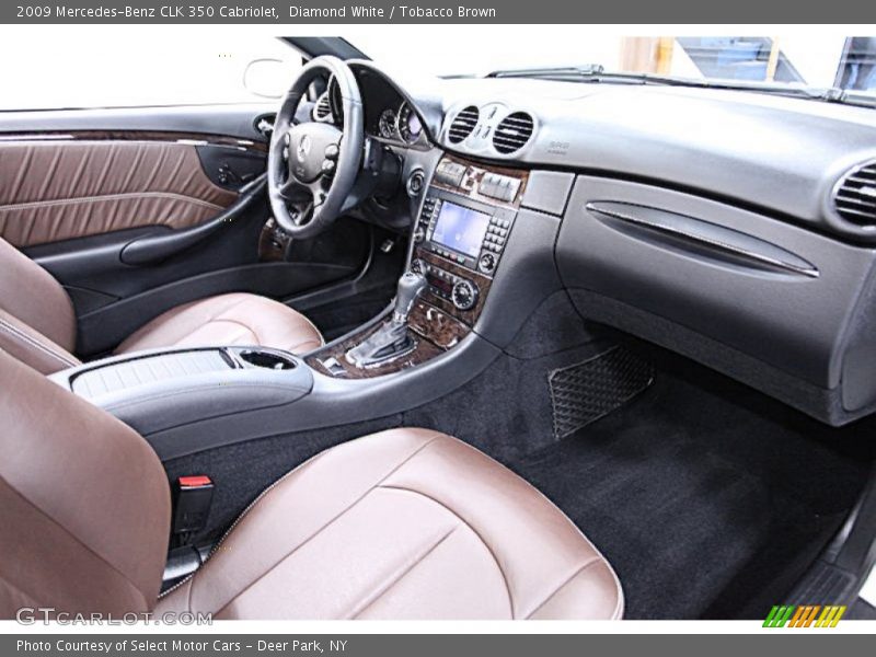 Diamond White / Tobacco Brown 2009 Mercedes-Benz CLK 350 Cabriolet