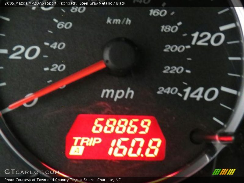 Steel Gray Metallic / Black 2005 Mazda MAZDA6 i Sport Hatchback