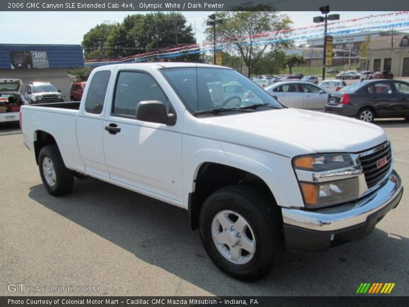 Olympic White / Dark Pewter 2006 GMC Canyon SLE Extended Cab 4x4