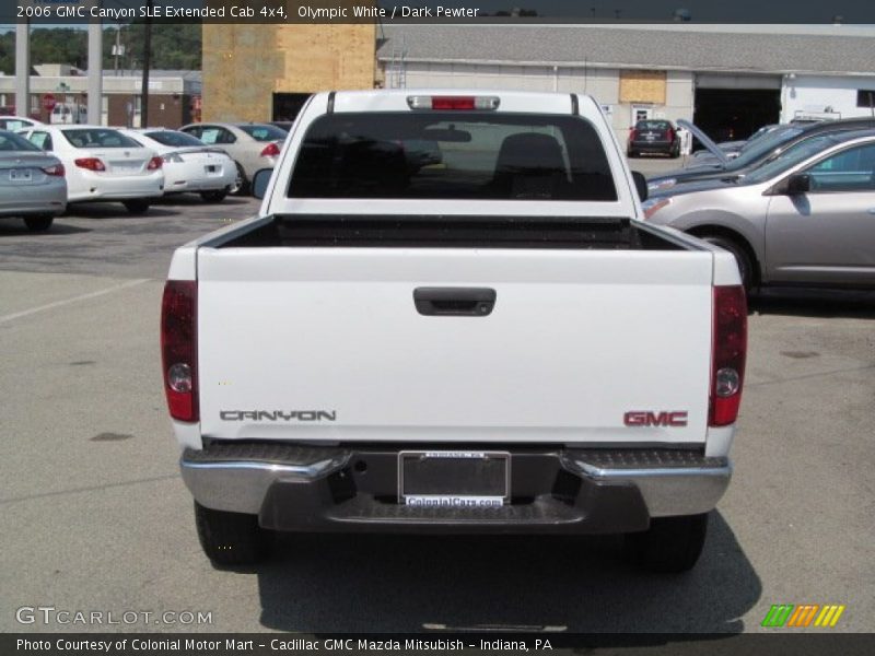 Olympic White / Dark Pewter 2006 GMC Canyon SLE Extended Cab 4x4