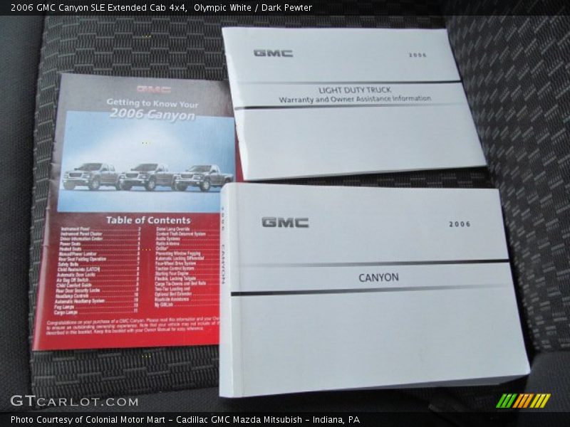 Olympic White / Dark Pewter 2006 GMC Canyon SLE Extended Cab 4x4